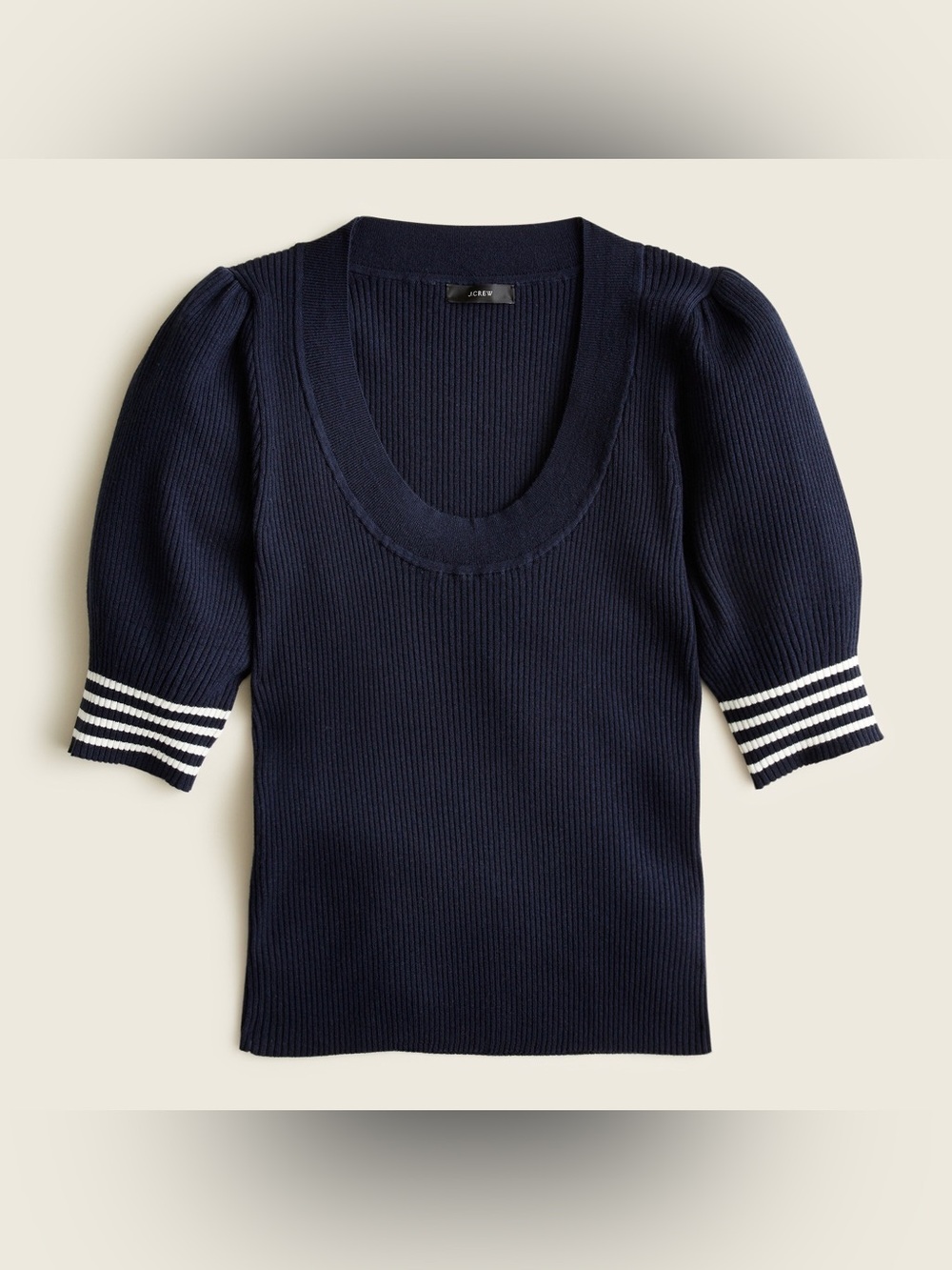 J.Crew Puff Sleeve Silk Blend Sweater Top